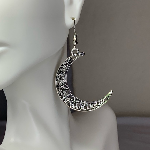 Jewelry - 3/$10 Silver Plated Boho Moon Earrings